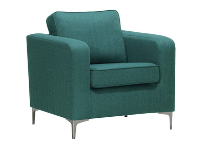 Fauteuil design bleu canard HARRY