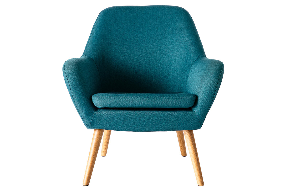 Fauteuil design bleu p�trole MIRA