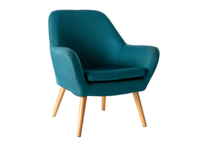 Fauteuil design bleu p&eacute;trole MIRA