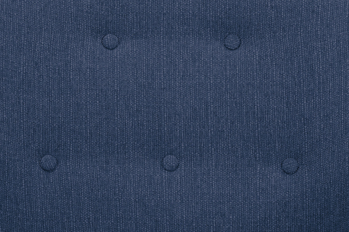 Fauteuil design bois clair et tissu bleu fonc� OLAF