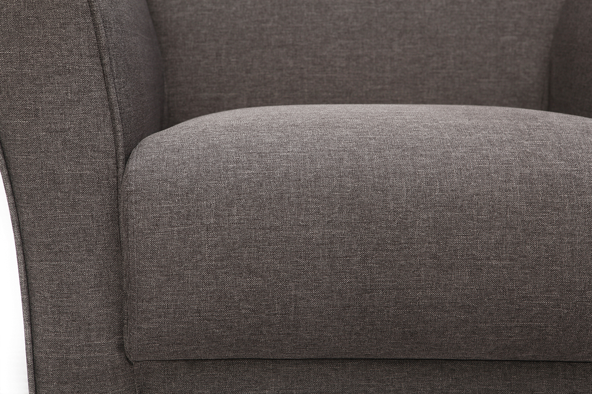 Fauteuil design classique gris clair MELI
