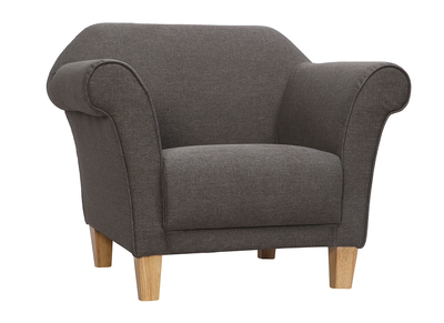Fauteuil design classique gris clair MELI