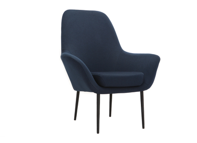 Fauteuil design contemporain bleu OSWALD