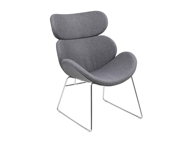 Fauteuil design contemporain gris clair GABRIEL