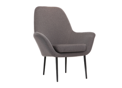 Fauteuil design contemporain gris OSWALD