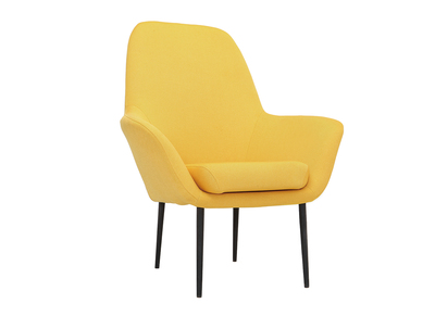 Fauteuil design contemporain jaune OSWALD