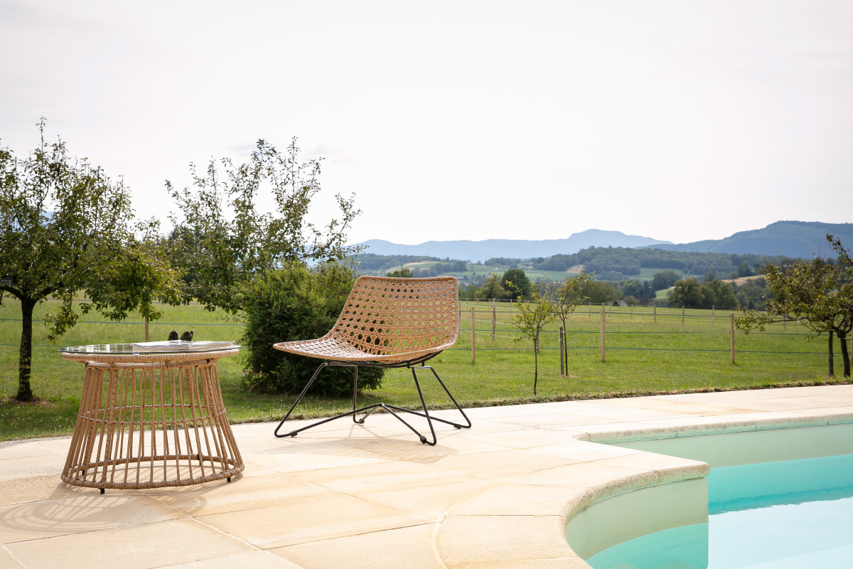 Fauteuil design en rotin synth�tique int�rieur / ext�rieur SUNSET