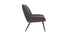 Fauteuil design en tissu effet velours gris fonc&eacute; BILLIE