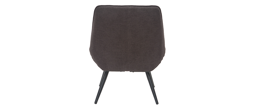 Fauteuil design en tissu effet velours gris fonc� BILLIE
