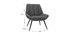 Fauteuil design en tissu effet velours gris fonc&eacute; BILLIE