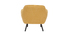 Fauteuil design en tissu effet velours jaune moutarde LAURENS