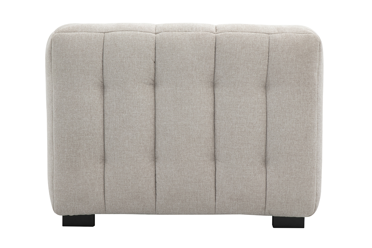 Fauteuil design en tissu effet velours textur beige CORTO