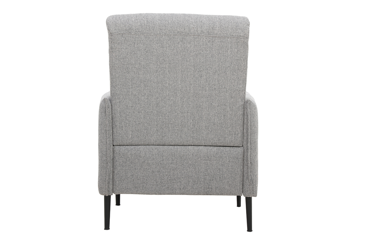 Fauteuil design en tissu gris clair HIBA