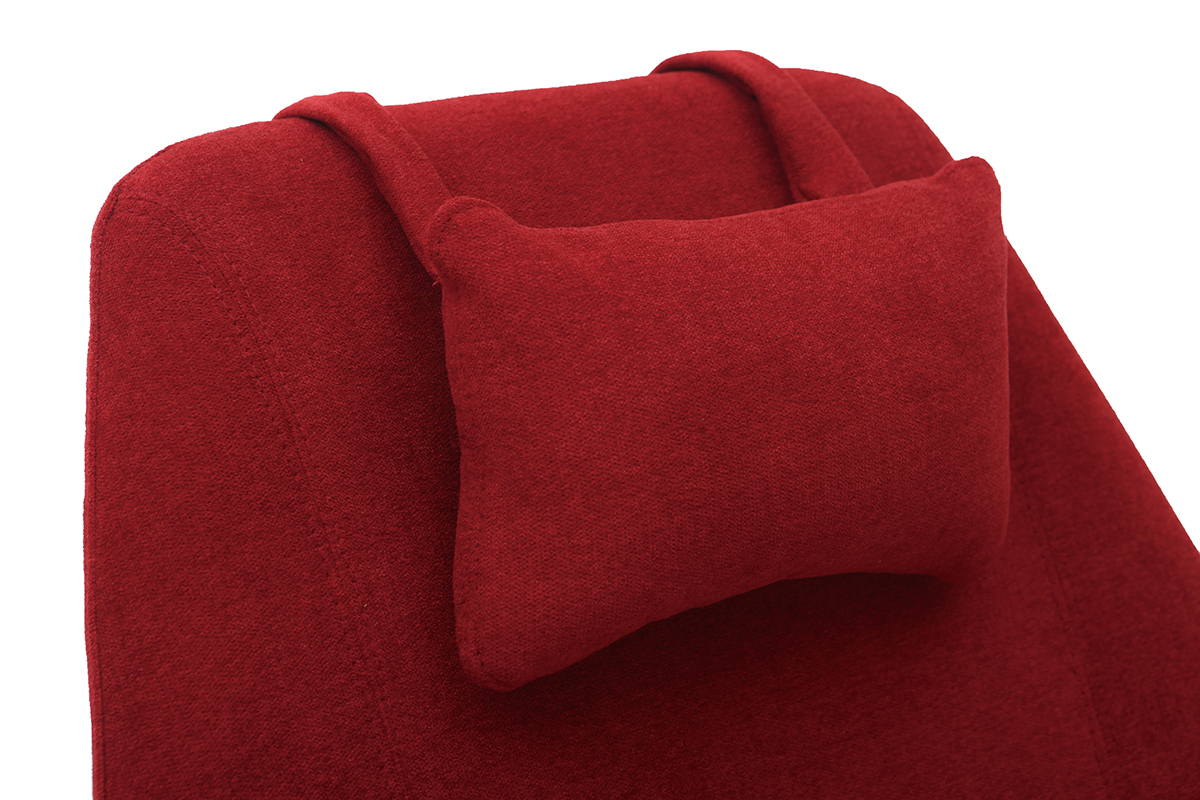 Fauteuil design en tissu rouge et pied m�tal AMADEO
