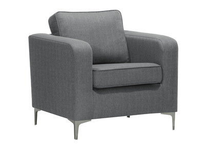 Fauteuil design gris clair HARRY