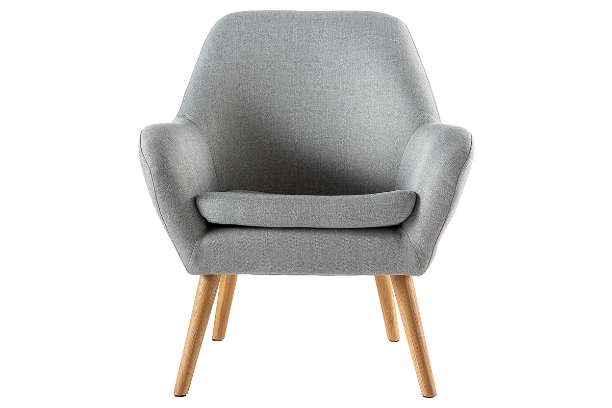 Fauteuil design gris clair MIRA