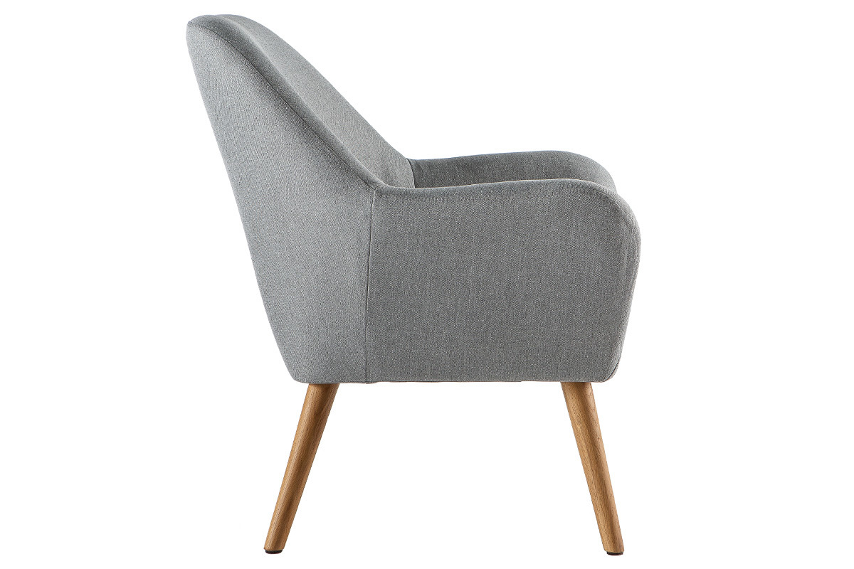 Fauteuil design gris clair MIRA