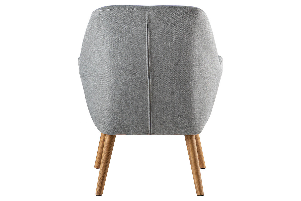 Fauteuil design gris clair MIRA