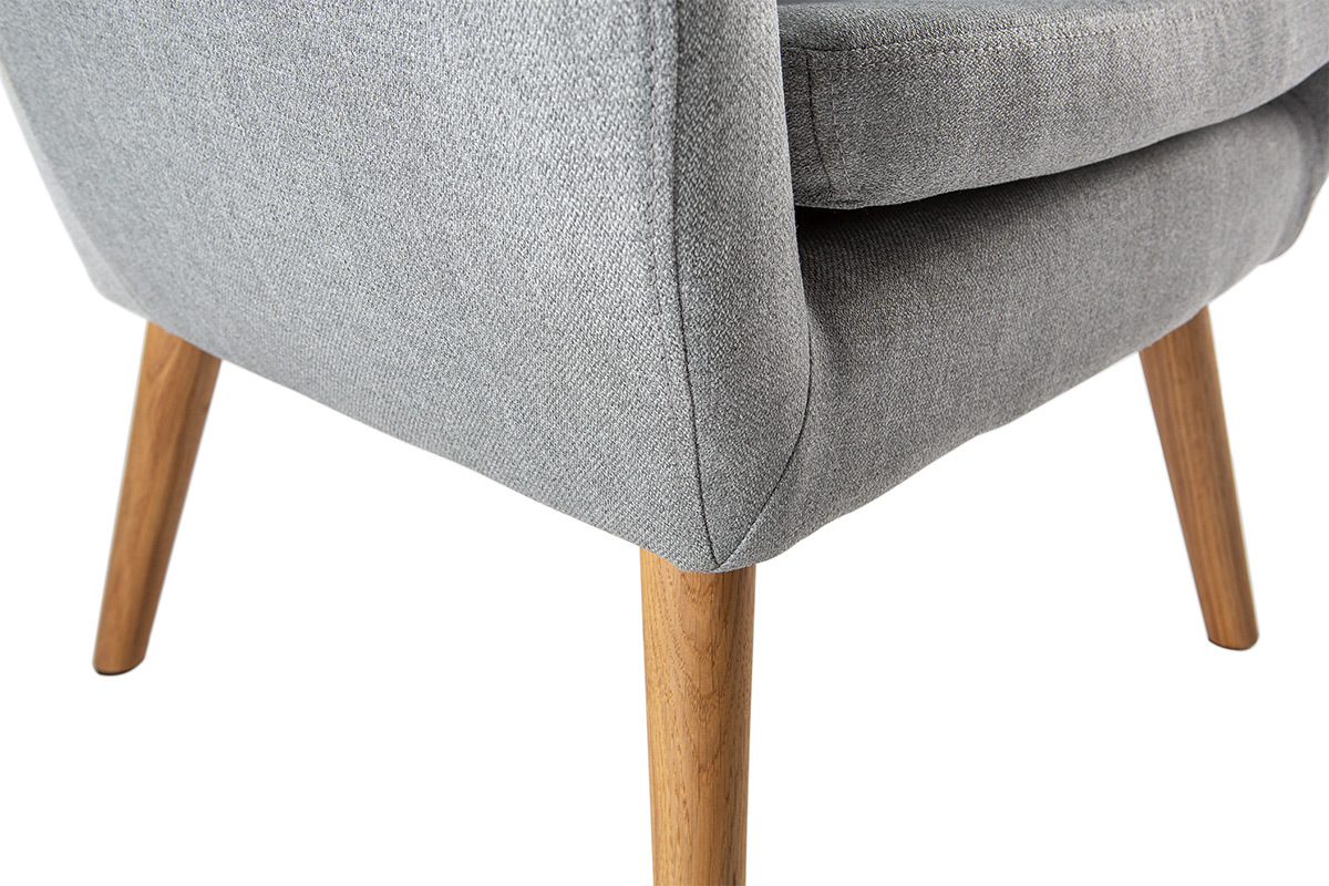 Fauteuil design gris clair MIRA