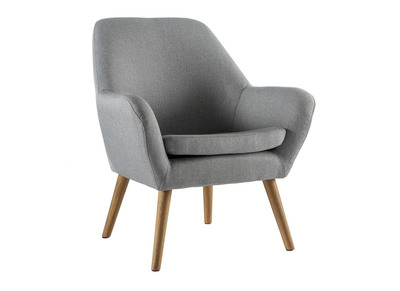 Fauteuil design gris clair MIRA