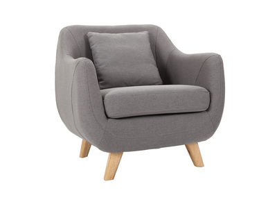 Fauteuil design gris SKANDI
