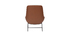 Fauteuil design marron avec tissu effet velours gris MARCEAU