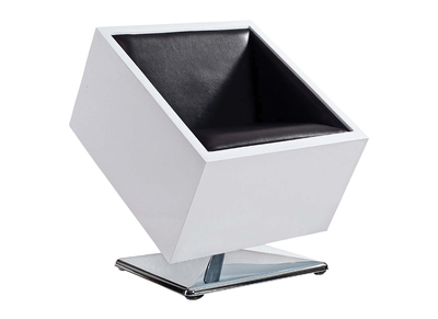 Fauteuil design noir et blanc SQUARE BOX