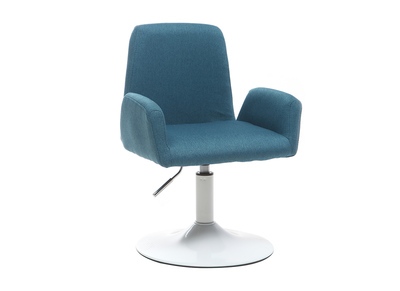 Fauteuil design pivotant bleu canard SOLLY