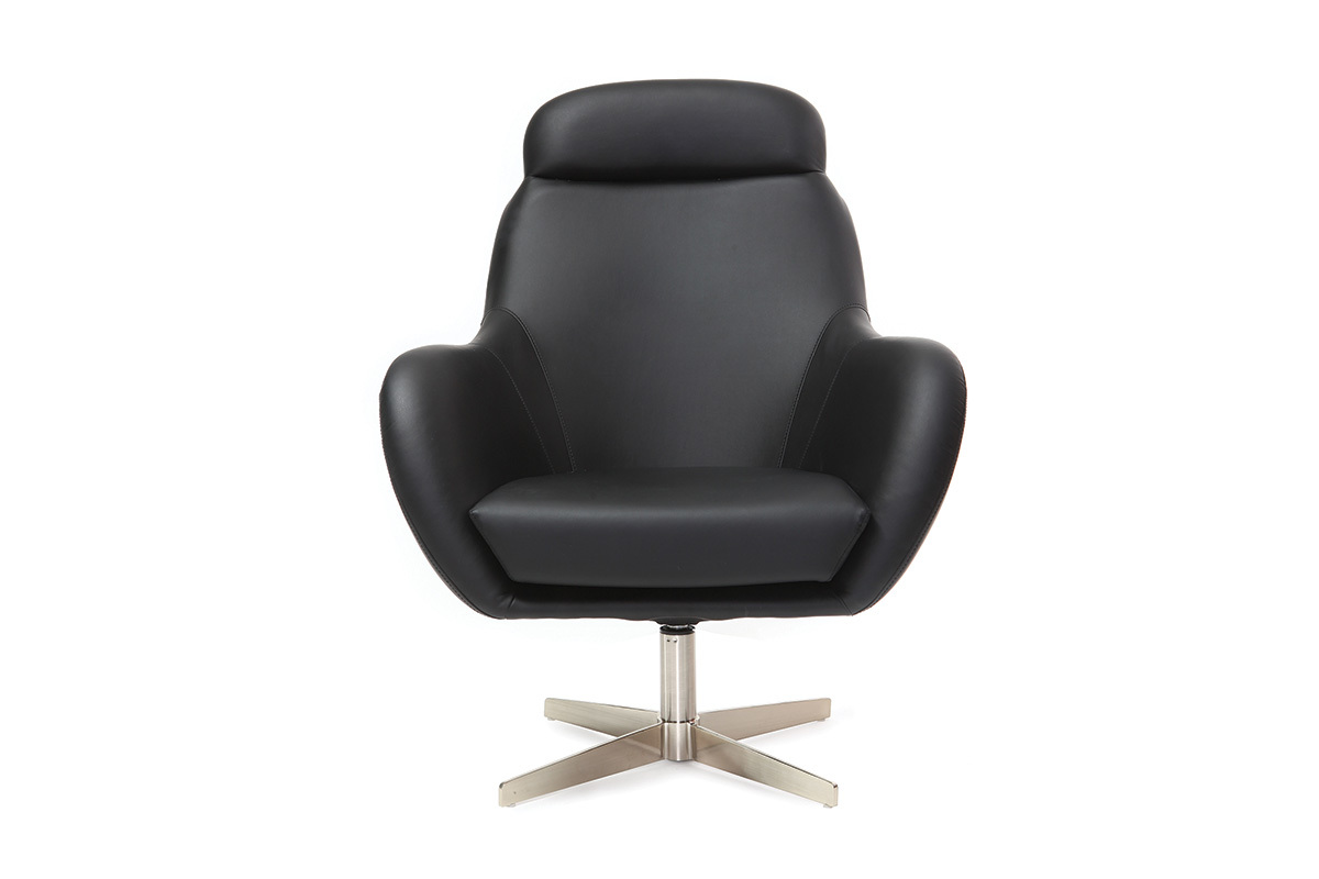 Fauteuil design pivotant noir HAVEN