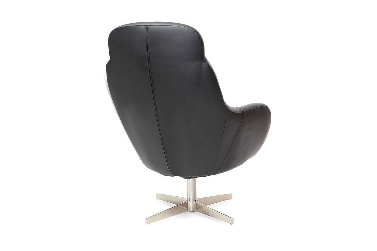 Fauteuil design pivotant noir HAVEN
