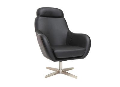 Fauteuil design pivotant noir HAVEN