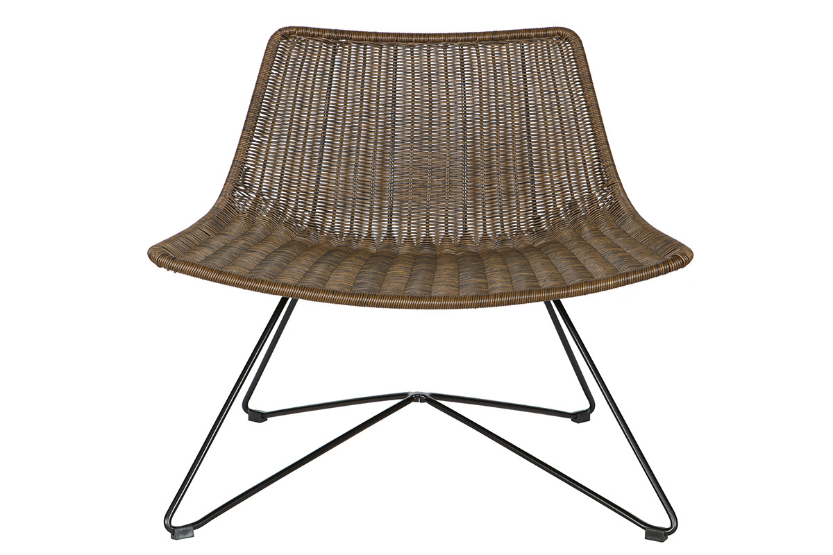 Fauteuil design rotin synth�tique naturel int�rieur / ext�rieur SUNSET