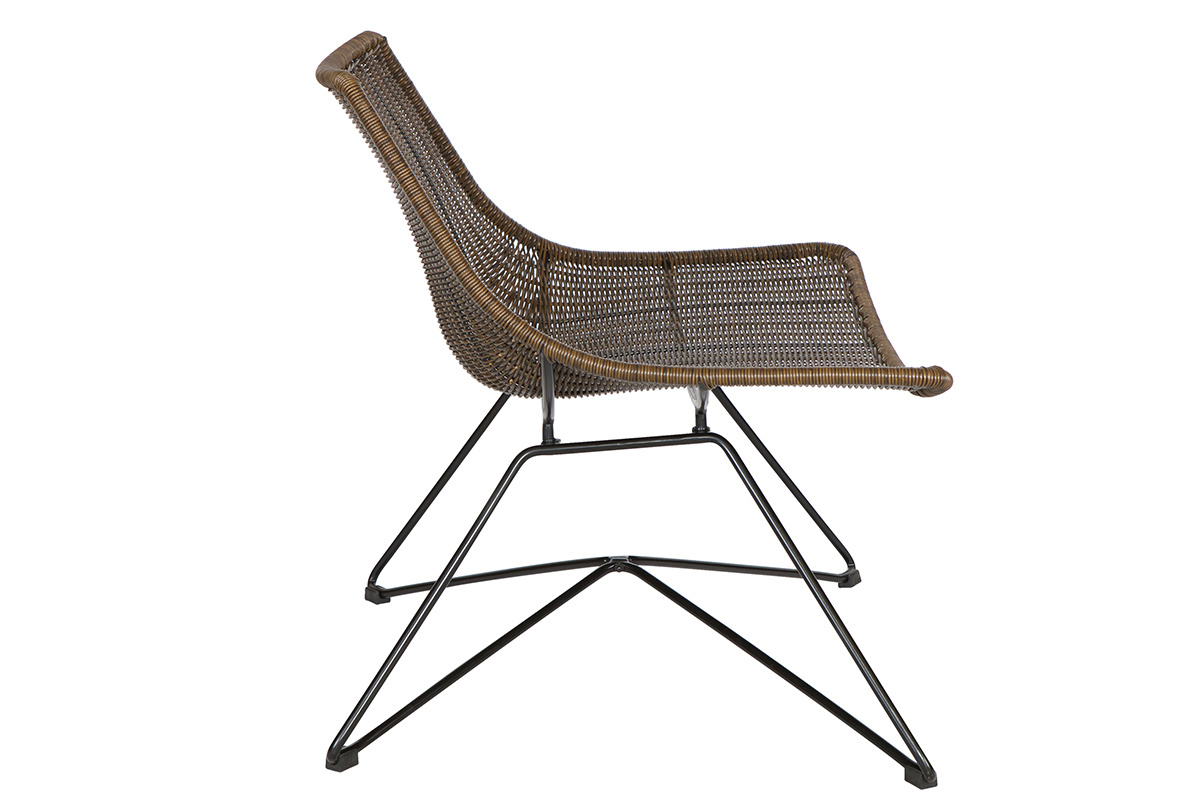 Fauteuil design rotin synth�tique naturel int�rieur / ext�rieur SUNSET