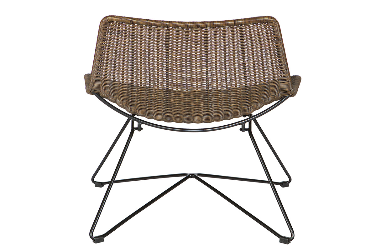 Fauteuil design rotin synth�tique naturel int�rieur / ext�rieur SUNSET