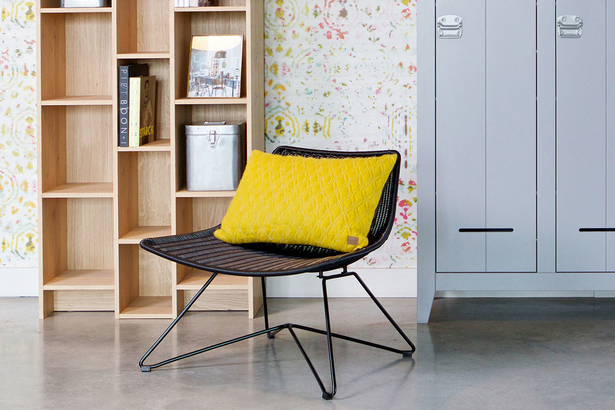 Fauteuil design rotin synth�tique noir  int�rieur / ext�rieur SUNSET