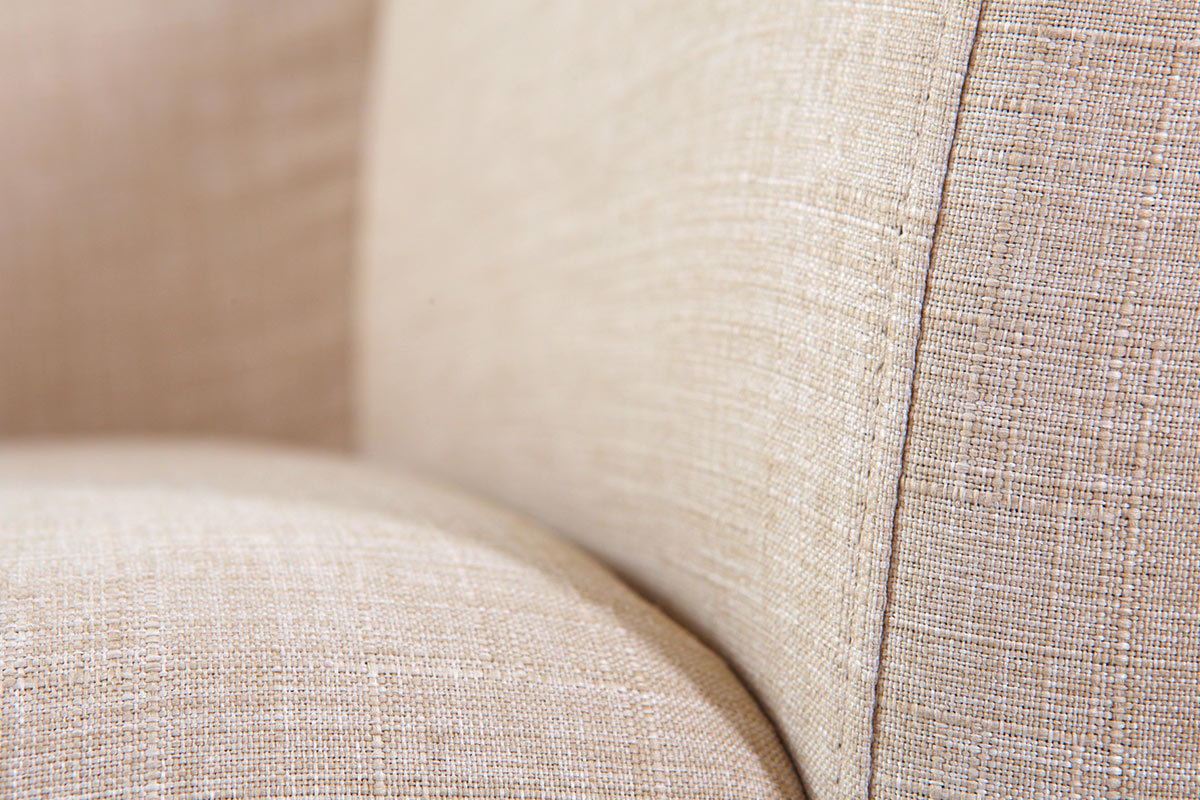 Fauteuil design scandinave tissu naturel ARTIK