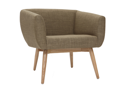 Fauteuil design scandinave tissu vert ARTIK