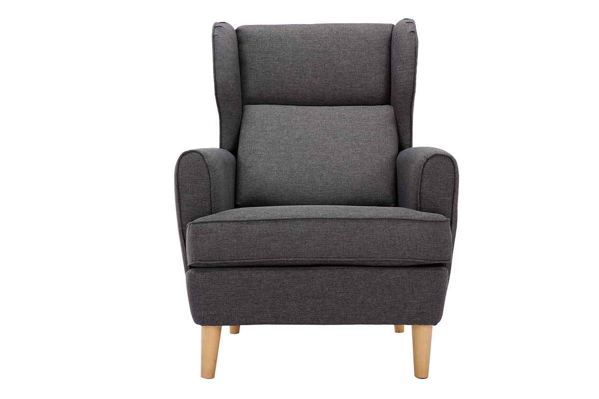 Fauteuil design tissu gris fonc� VIVO