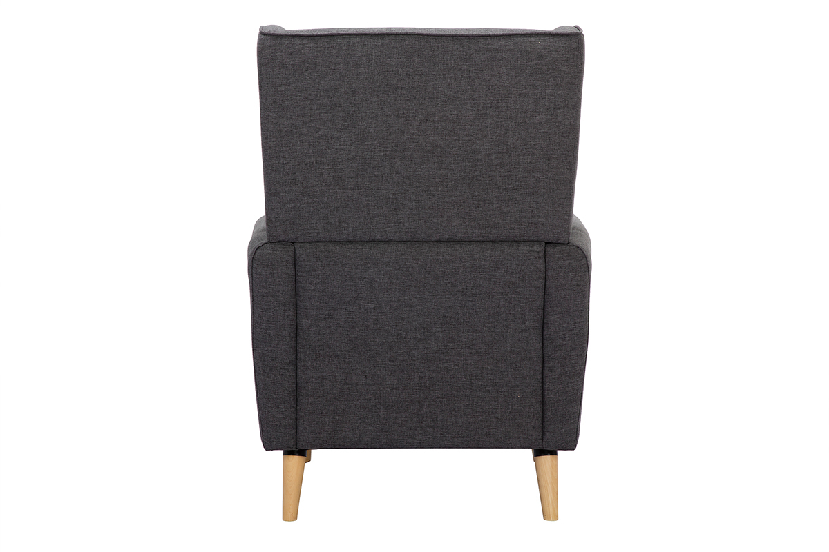 Fauteuil design tissu gris fonc� VIVO