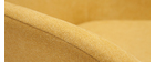 Fauteuil en tissu effet velours jaune moutarde MAYNE
