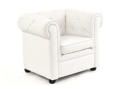Fauteuil enfant blanc -  BABY CHESTERFIELD