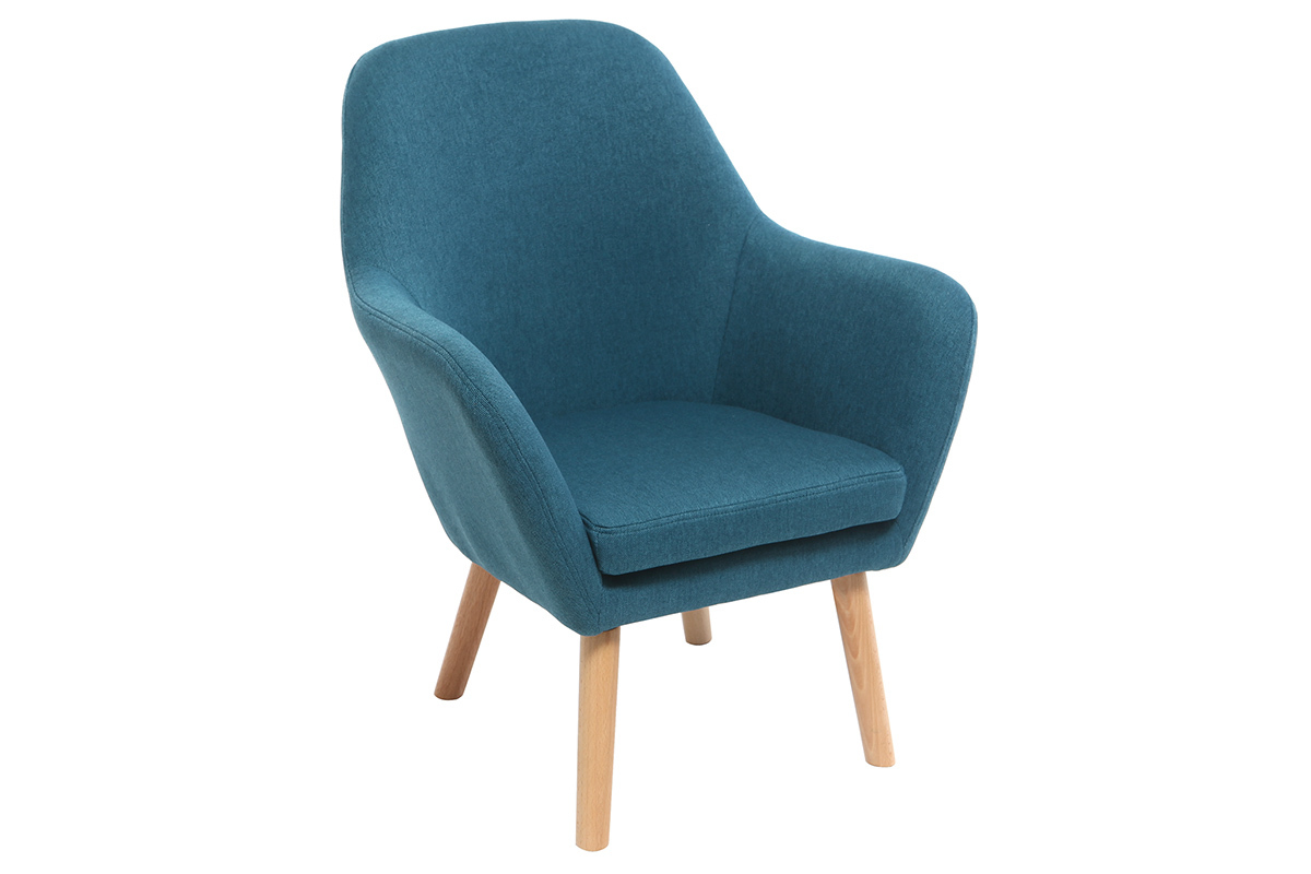 Fauteuil enfant design bleu canard BABY MIRA