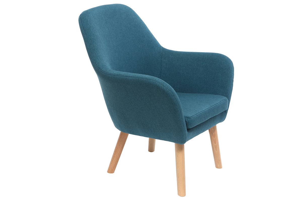 Fauteuil enfant design bleu canard BABY MIRA