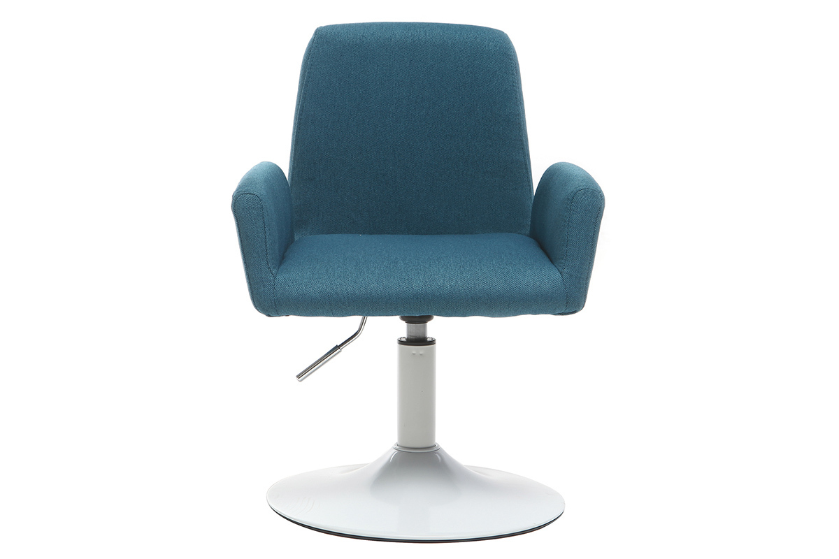 Fauteuil enfant design pivotant bleu canard SOLLY