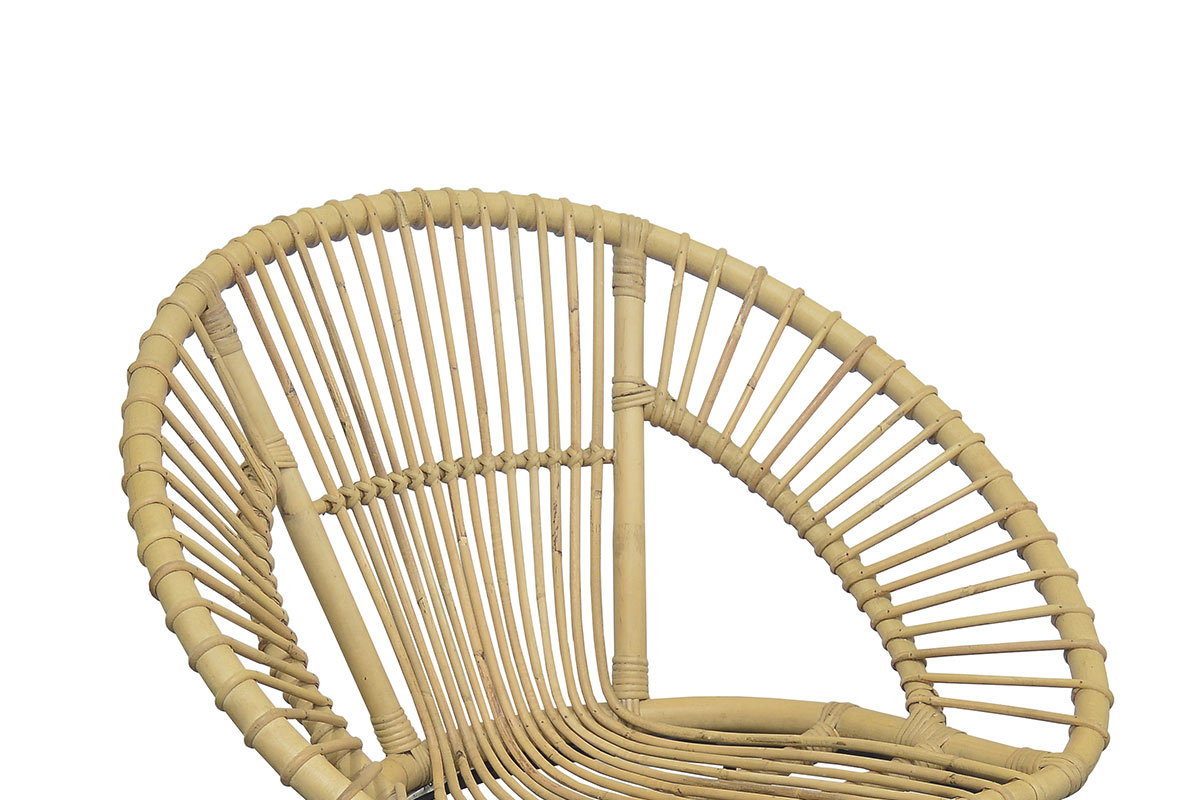 Fauteuil enfant en rotin et m�tal MALACCA