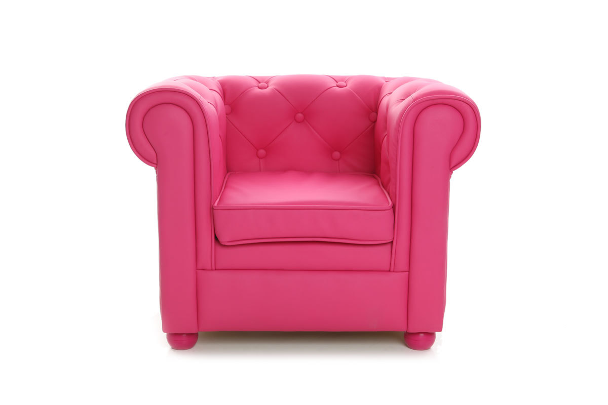 Fauteuil enfant framboise  -  BABY CHESTERFIELD