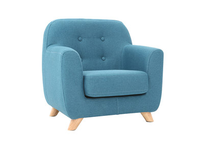 Fauteuil enfant scandinave bleu p&eacute;trole NORKID