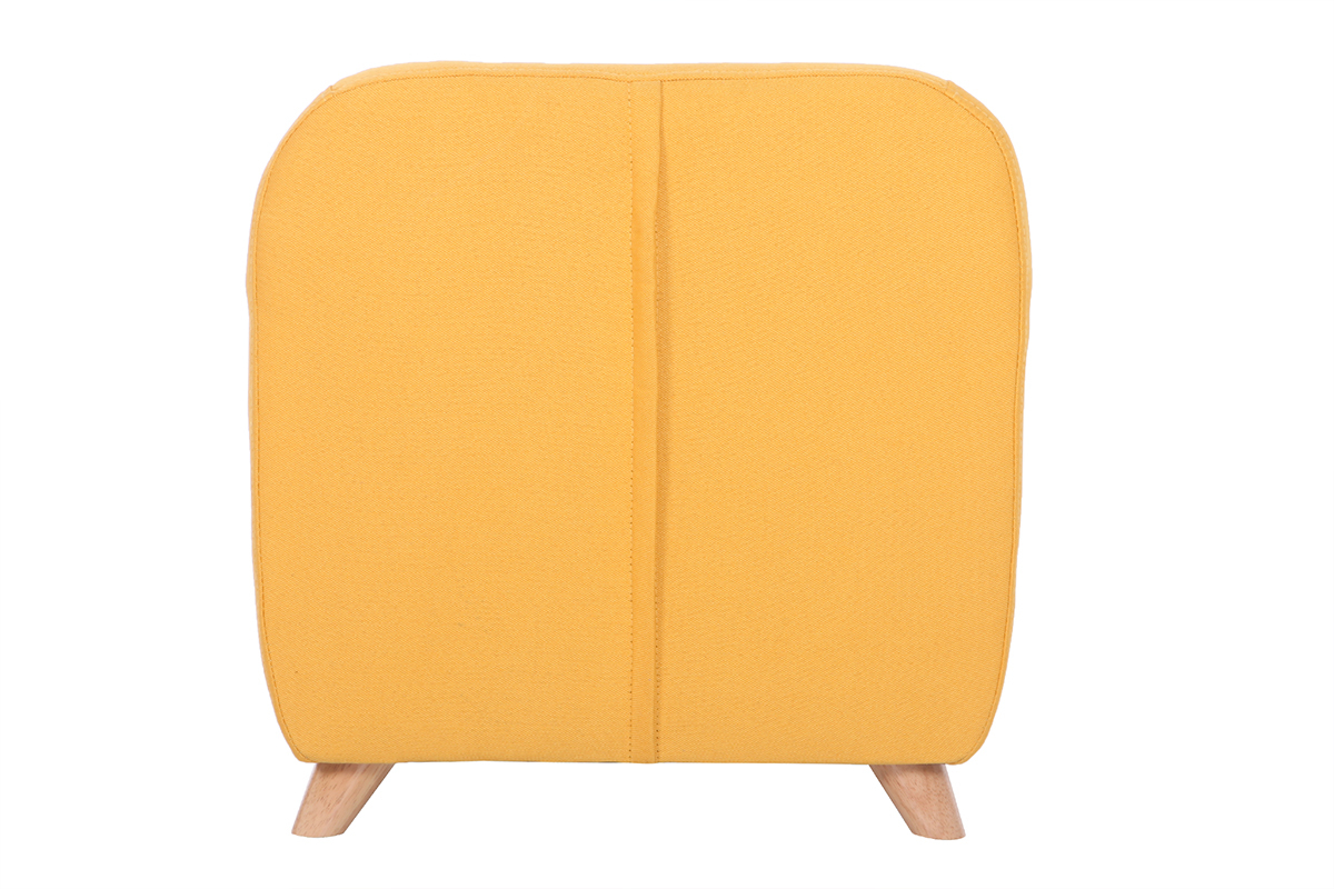 Fauteuil enfant scandinave en tissu jaune NORKID