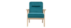 Fauteuil enfant scandinave en velours bleu p&eacute;trole BABY ABYSS