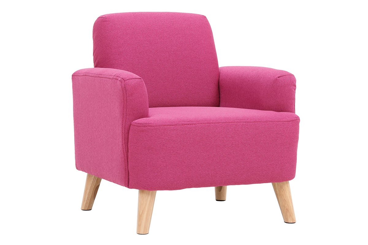 Fauteuil enfant scandinave rose BABY ISKO